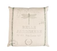 Dibor Striped Scatter Cushion 100% Cotton Machine Washable Removable Cover Dragonfly Print Cushions with Water Repellent Finish (Green)