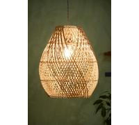 Dibor Teardrop Diamond Natural Woven Pendant Ceiling Light Shade H35 x D30cm Dibor Natural