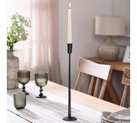 Dibor Traditional Antique Black Slim Candle Holder Table Centerpiece Christmas Candle Stick 42Cm