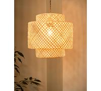 Dibor Traditional Bamboo Easy Fit Decor Ceiling Shade H30 x D30cm in Beige Dibor Beige