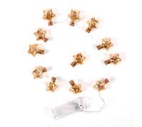 Dibor Traditional Battery Powered Christmas Decoration Light Led Glass Star String Lights 12M