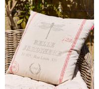 Dibor Traditional Belle Jardinere Red Summer Outdoor Garden Cushion L50 x W50cm in Grey | Size: 50 cm x 50 cm Dibor Grey 50 cm x 50 cm