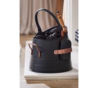Dibor Traditional Black Copper Fireplace Storage Fireside Coal Bucket with Scoop Dibor Black