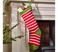 Dibor Traditional Candy Stripe Knitted Xmas Gift Decoration Christmas Stocking For Kids
