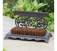 Dibor Traditional Cast Iron Ornate Outdoor Garden Boot Brush & Scraper in Brown | Size: Medium Dibor Brown Medium