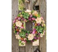 Dibor Traditional Coloured Home Decoration Summer Door Wreath, Spring Wreath 34cm Dibor Multicolor