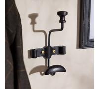 Dibor Traditional Duke Noir Single Hook Stand Coat Hanger Wall Hook Rack in Black | Size: Small Dibor Black S