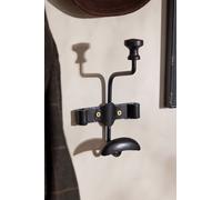 Dibor Traditional Duke Noir Single Hook Stand Coat Hanger Wall Hook Rack in Black | Size: Small Dibor Black S