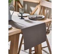 Dibor Traditional Extra Large Brown Cotton Plain Dining Table Runner Table Cloth 220cm | Size: XL Dibor Brown XL