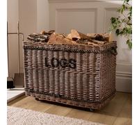 Dibor Traditional Extra Large Wheeled Firewood Log Basket