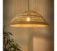 Dibor Traditional Fauna Seagrass Dome Easy Fit Decor Ceiling Shade H23 x D60cm in Natural Dibor Natural
