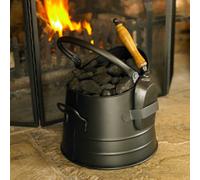 Dibor Fireside Black Coal, Log Storage & Kindling Bucket with Shovel H27 x W26cm Dibor Black