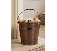 Dibor Traditional Fireside Copper Coal, Log Storage & Kindling Bucket Basket Dibor Copper