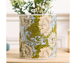 Dibor Traditional Floral Yellow And Blue Spring Fleur Indoor Flower Plant Pot H14 X Dia. 12Cm