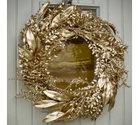 Dibor Traditional Gold Leaf Front Door Autumn Wreath Winter Spring Wreath 55Cm