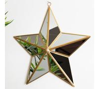 Dibor Traditional Gold Star Shaped Room Decor Wall Mounted Mirror H35Cm X W34Cm