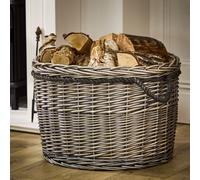 Dibor Traditional Grande Woven Firewood Fireplace Log Storage Basket