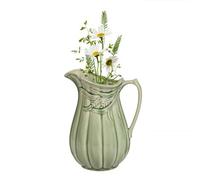 Dibor Traditional Green Ceramic Table Decor Flower Jug Pitcher | Size: Large Dibor Green Large