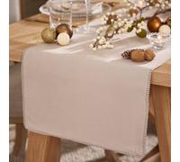 Dibor Traditional Grey French Knot Fused Dinning Table Runner 220Cm