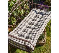 Dibor Traditional Grey Striped Summer Outdoor Garden Bench Cushion L112cm x W44cm | Size: Large Dibor Grey Large