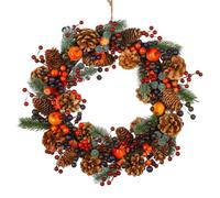 Dibor Traditional Harvest Fruits Front Door Autumn Wreath Winter Spring Wreath 40Cm