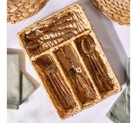 Dibor Traditional Lakelyn Water Hyacinth Kitchen Storage Cutlery Utensil Tray