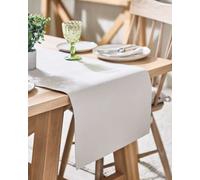 Dibor Traditional Large Natural Cotton Plain Dining Table Runner Table Cloth 180cm in Grey Dibor Grey Large