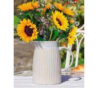 Dibor Traditional Large Rustic Flower Pot Decoration Pitcher Jug Vase in Blue Dibor Blue Large