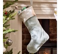 Dibor Traditional Light Blue Berkeley Velvet Xmas Gift Decoration Christmas Stocking For Kids