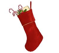 Dibor Traditional Luxury Soft Red Velvet Christmas Stocking (CP95)