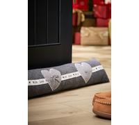 Dibor Traditional Made with Love Grey Heart Decorative Door Stop Draft Excluder Dibor Grey