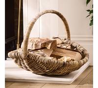 Dibor Traditional Medium Large Natural Fireside Log Carrier with Handle Dibor Natural Large