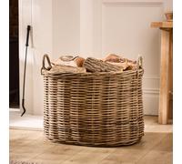 Dibor Traditional Natural Azara Oval Log Basket Xl H46 X L67 X W53Cm