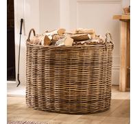 Dibor Traditional Natural Azara Oval Log Basket XXL H56 x L71 x W57cm | Size: Large Dibor Natural Large