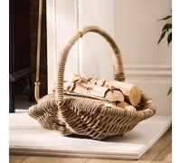 Dibor Traditional Natural Medium Log Carrier With Handle H32 X L37 X W33Cm