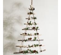 Dibor Traditional Nordic Pine Xmas Decor Christmas Tree Ladder Hanging Decoration in Natural Dibor Natural