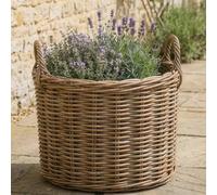 Dibor Traditional Oval Large Indoor Planter Basket with Handles in Natural Dibor Natural L