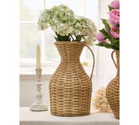 Dibor Traditional Rattan Home Decor Urn Flower Vase in Natural | Size: Medium Dibor Natural Medium