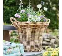 Dibor Traditional Rattan Large Summer Outdoor Garden Basket Planter