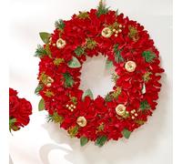 Dibor Traditional Red Festive Front Door Wreath Christmas Wreath 38cm Dibor Red