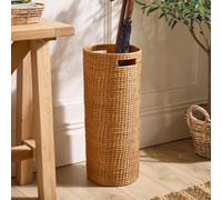 Dibor Traditional Round Brown Rattan Umbrella Stand Basket