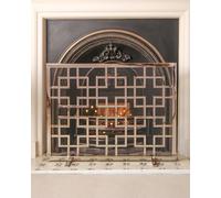 Dibor Traditional Silver Kensington Nickel Fireplace Guard Fireside Fire Screen H62cm x W84cm Dibor Silver
