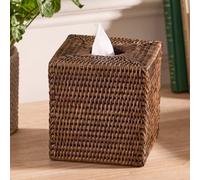 Dibor Traditional Square Natural Rattan Tissue Box Cover