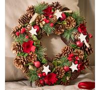 Dibor Traditional Starry Night Front Door Autumn Wreath Winter Spring Wreath 35Cm