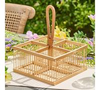 Dibor Traditional Style Bamboo Indoor Storage Kitchen Cutlery Caddy Basket in Natural | Size: Medium Dibor Natural M