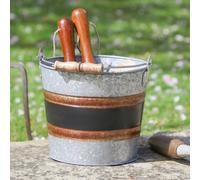 Dibor Traditional Style Black Band Indoor Outdoor Tools Storage Bucket