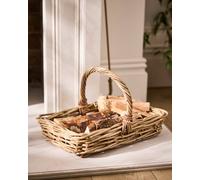 Dibor Traditional Style Katoro Log Storage Basket with Handle - Small in Natural Dibor Natural