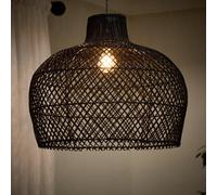 Dibor Traditional Style Large Black Rattan Easy Fit Ceiling Light Shade
