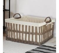 Dibor Traditional Style Large Malmo Openwork Laundry Storage Basket