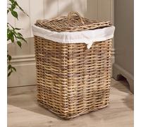 Dibor Traditional Style Natural Rattan Square Medium Laundry Storage Basket H50 X W36Cm